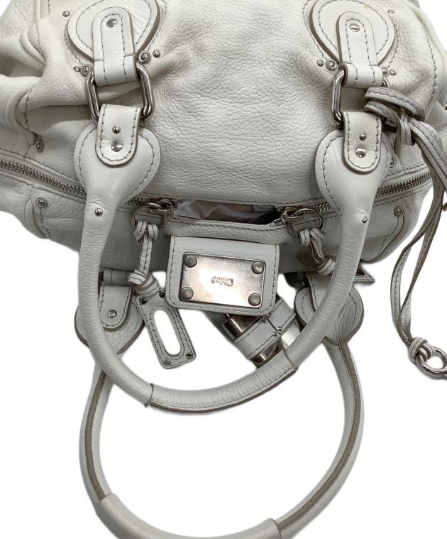 C*Y様 ★美品★ Chloe パディントン ミニ ホワイトレザー ハンドバッグ Chloe（クロエ） パディントン トートバッグ ハンドバッグ ホワイト