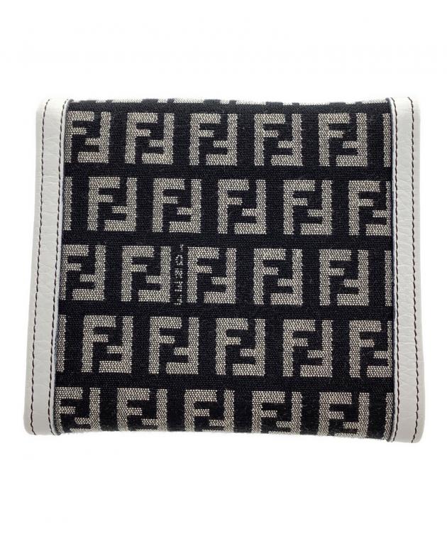 【中古】FENDI | フェンディ ズッキーノ 二つ折り財布 2270-31011-018 ダークネイビー【尾張小牧店】 FENDI - 【中古】FENDI | フェンディ ズッキーノ 二つ折り財布 2270
