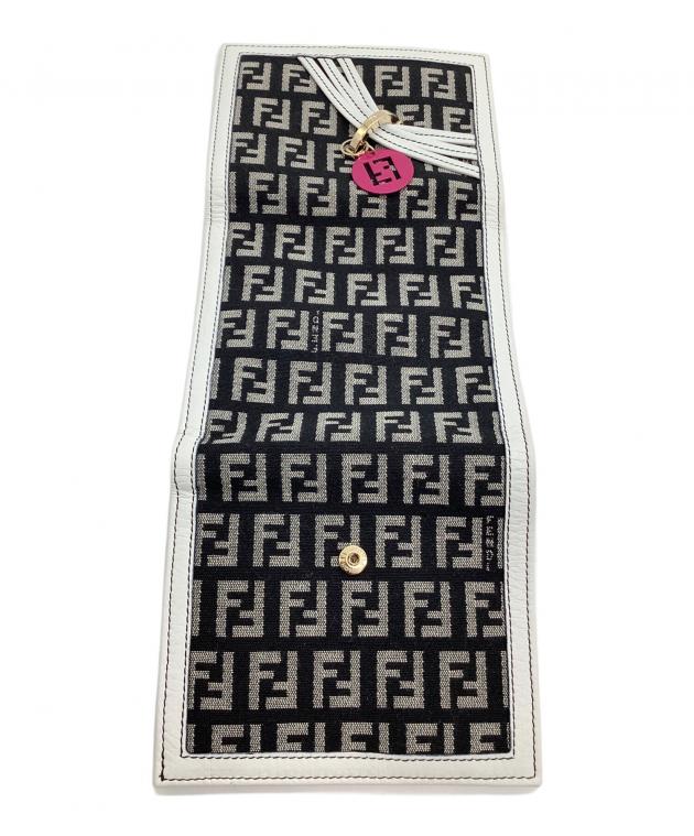 【中古】FENDI | フェンディ ズッキーノ 二つ折り財布 2270-31011-018 ダークネイビー【尾張小牧店】 FENDI - 【中古】FENDI | フェンディ ズッキーノ 二つ折り財布 2270
