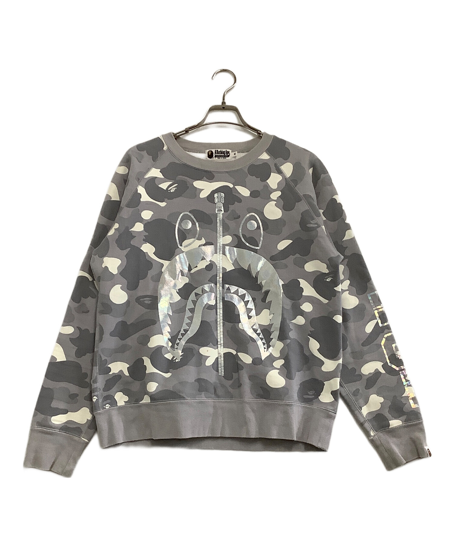 APE エイプ ポロシャツ 古着 グレー 迷彩 レア 中古・古着通販】A BATHING APE (ア ベイシング エイプ) ポロシャツ