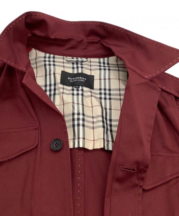 【ほぼ未使用 】BURBERRY BLACK LABEL 赤 コート Mサイズ 中古・古着通販】BURBERRY BLACK LABEL (バーバリーブラックレーベル