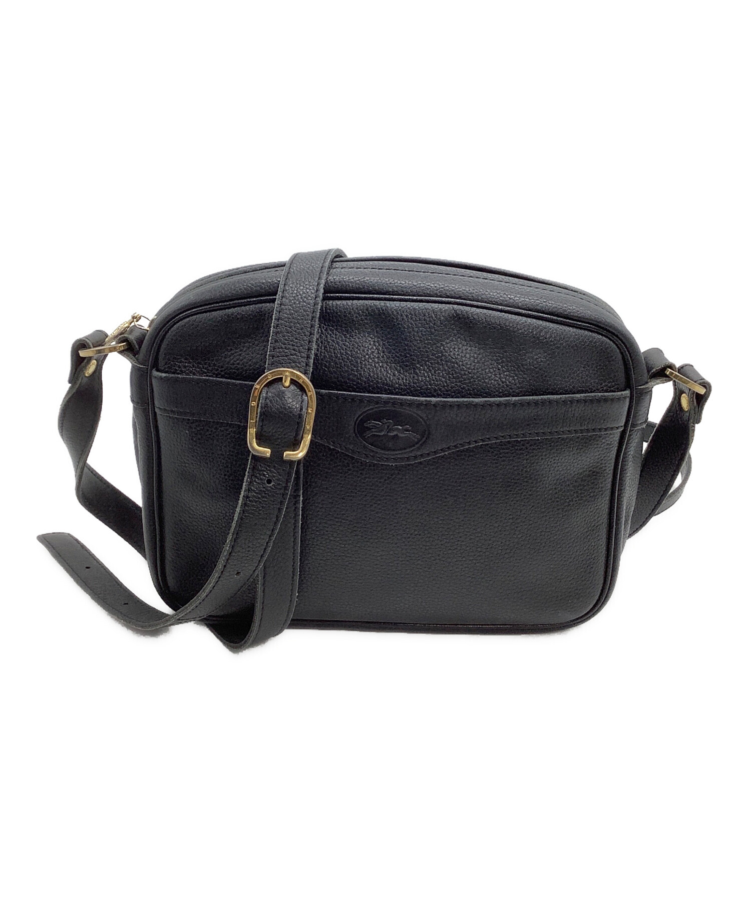 中古・古着通販】LONGCHAMP (ロンシャン) レザーショルダーバッグ