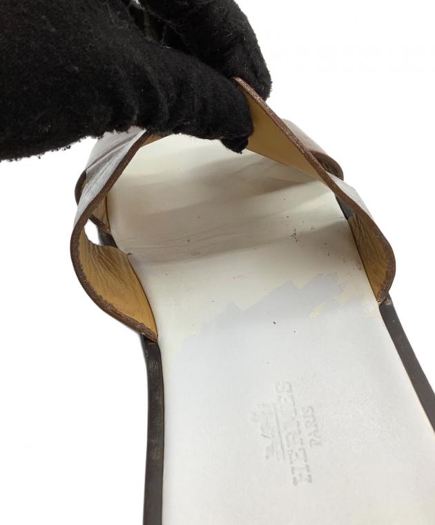 中古・古着通販】HERMES (エルメス) サンダル イズミール ブラウン