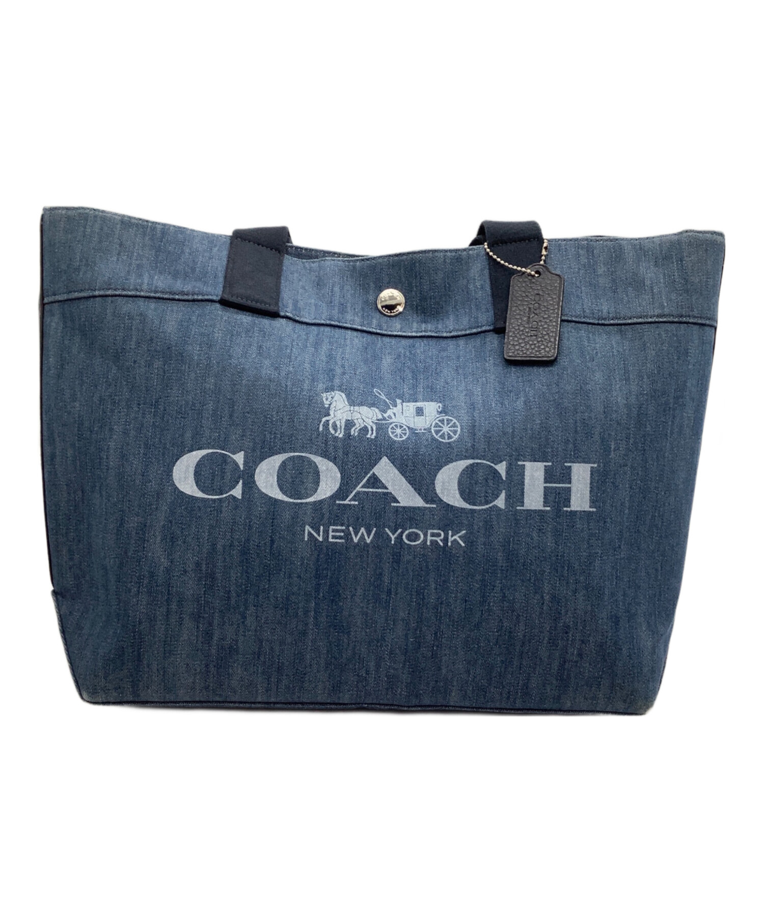 中古・古着通販】COACH (コーチ) トートバッグ ネイビー｜ブランド