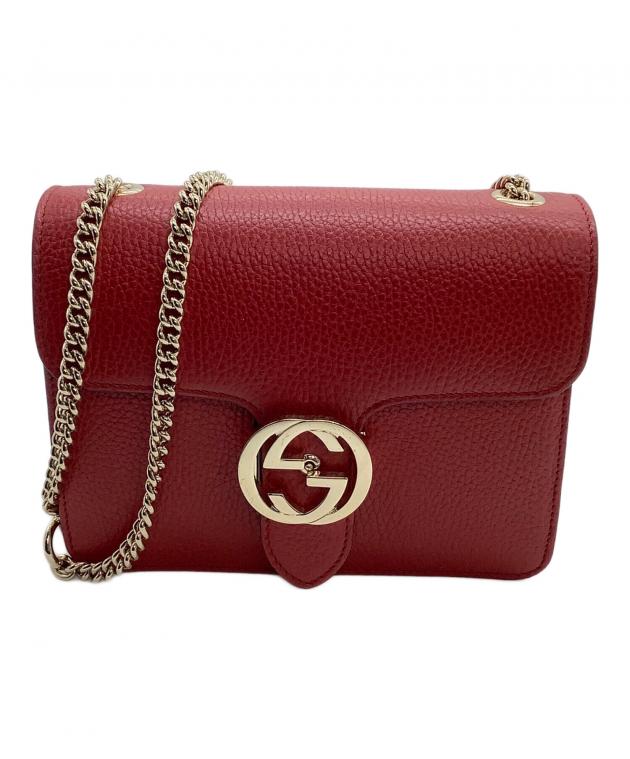 【used】GUCCI チェーンショルダーバックインターロッキングG 中古・古着通販】GUCCI (グッチ) インターロッキングチェーン