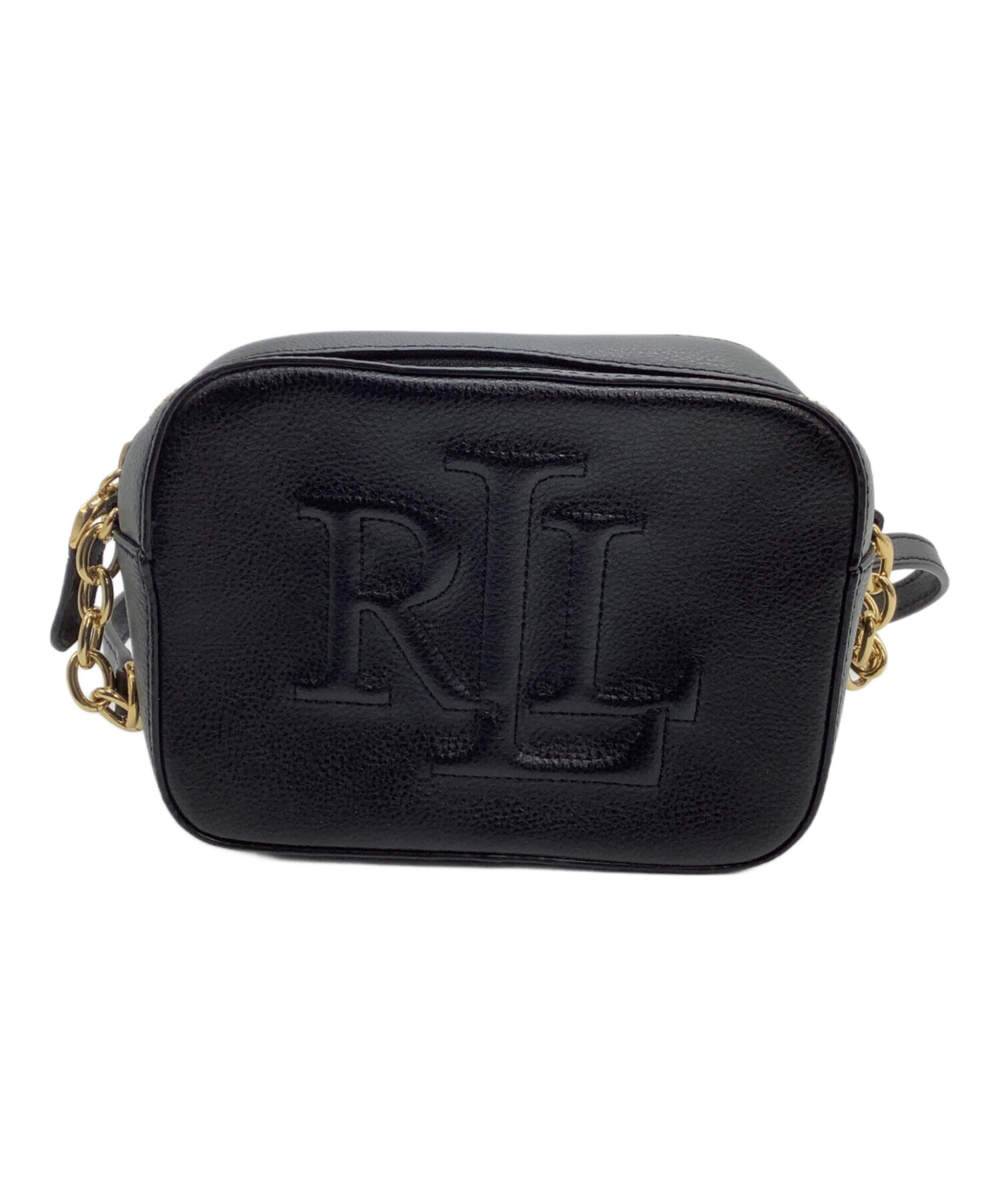 y*o様 新品未使用　LAUREN RALPH ブラックショルダーバッグ　レザー 中古・古着通販】LAUREN RALPH LAUREN (ローレンラルフローレン