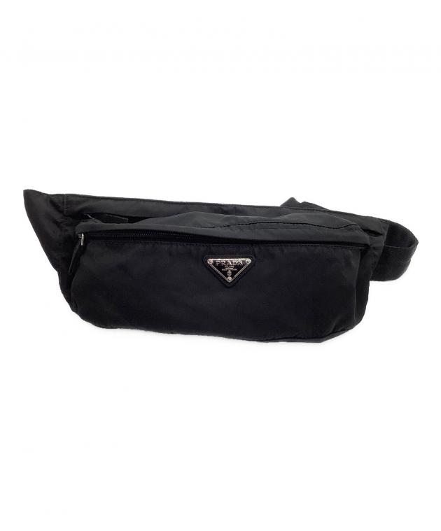 中古・古着通販】PRADA (プラダ) ナイロンウエストバッグ ブラック
