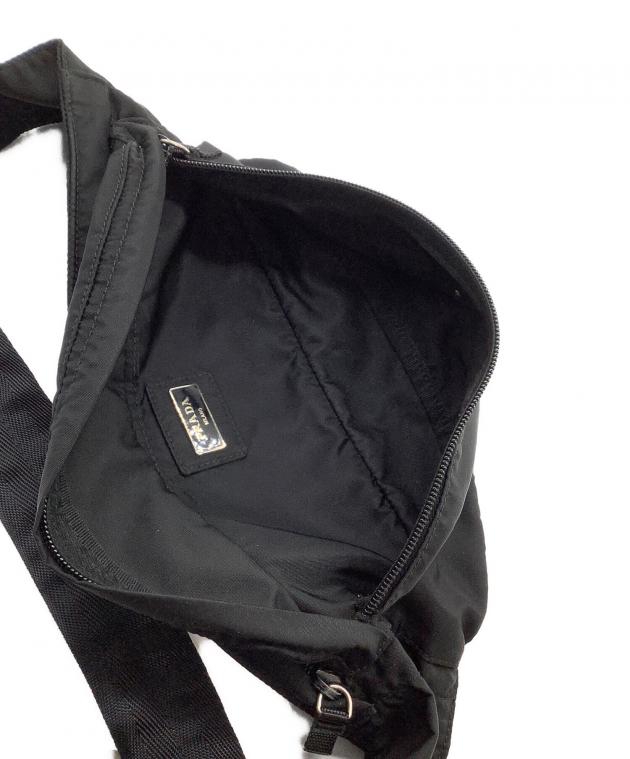 中古・古着通販】PRADA (プラダ) ナイロンウエストバッグ ブラック