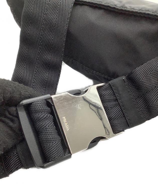 中古・古着通販】PRADA (プラダ) ナイロンウエストバッグ ブラック