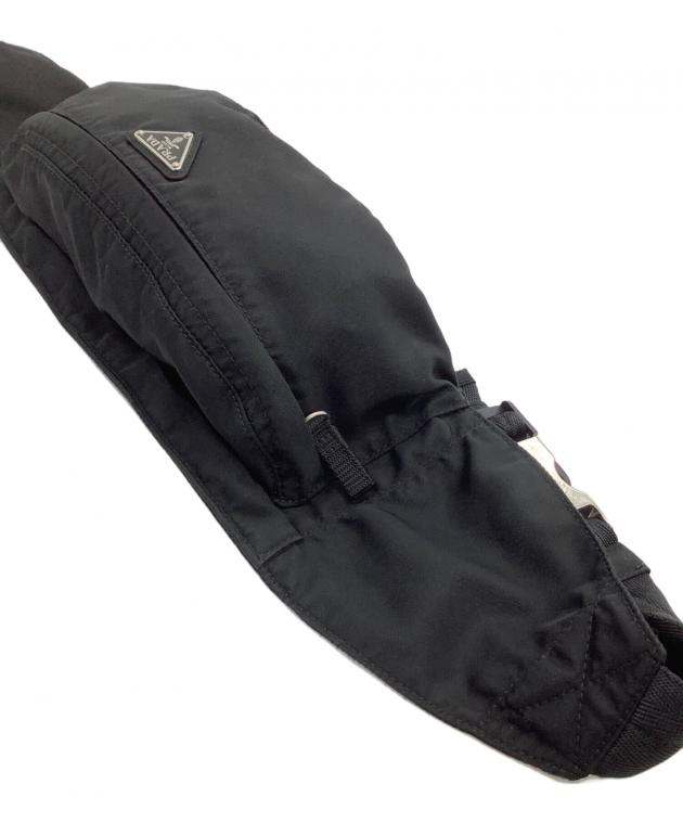 中古・古着通販】PRADA (プラダ) ナイロンウエストバッグ ブラック