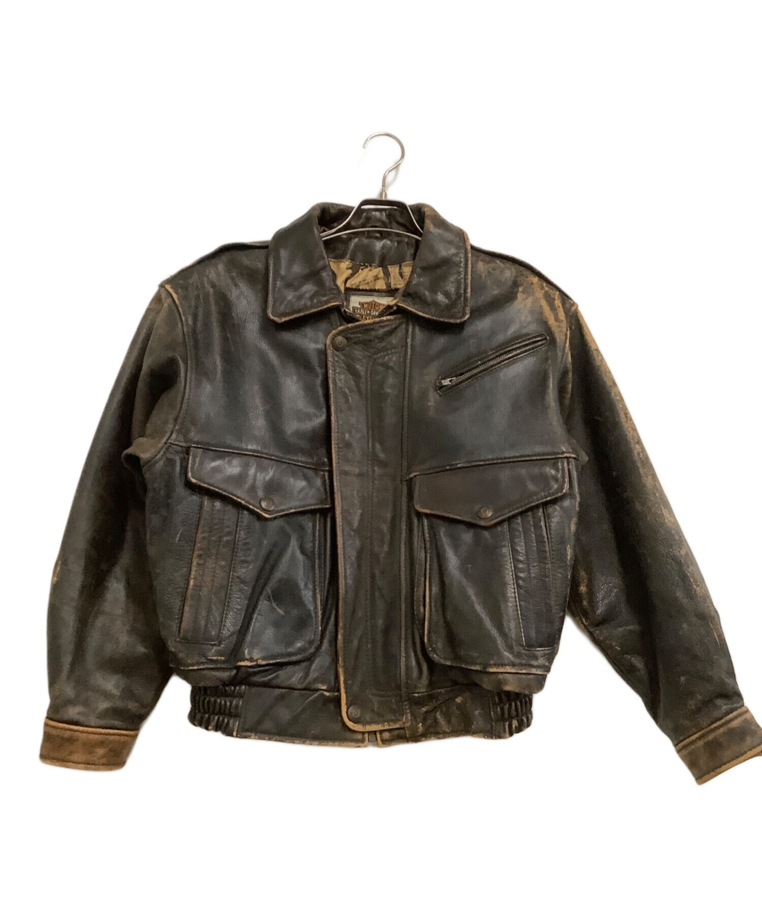 Harley-Davidson レザージャケット Mサイズ 中古・古着通販】HARLEY-DAVIDSON (ハーレーダビッドソン) レザー