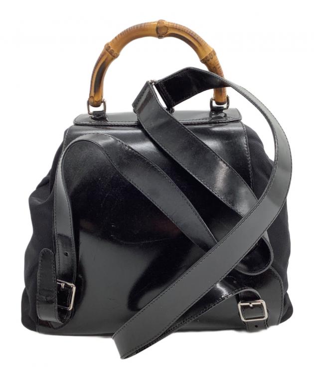 中古・古着通販】GUCCI (グッチ) バンブーリュック ブラック｜ブランド