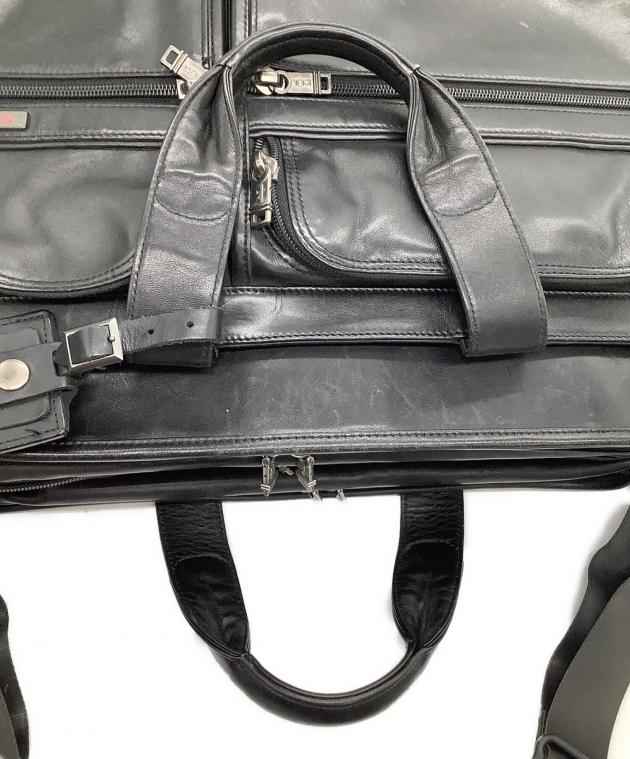 中古・古着通販】TUMI (トゥミ) レザーブリーフケース ブラック