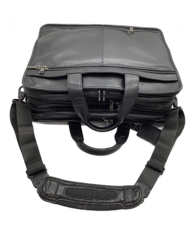 中古・古着通販】TUMI (トゥミ) レザーブリーフケース ブラック