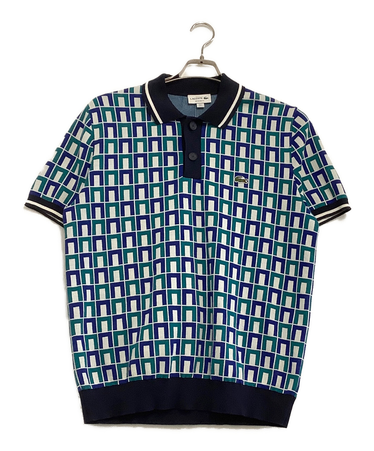 【新品未使用タグ付き】 LACOSTE ラコステ アウトドア　半袖ポロシャツ　L 中古・古着通販】LACOSTE (ラコステ) 半袖ポロシャツ ブルー サイズ:L