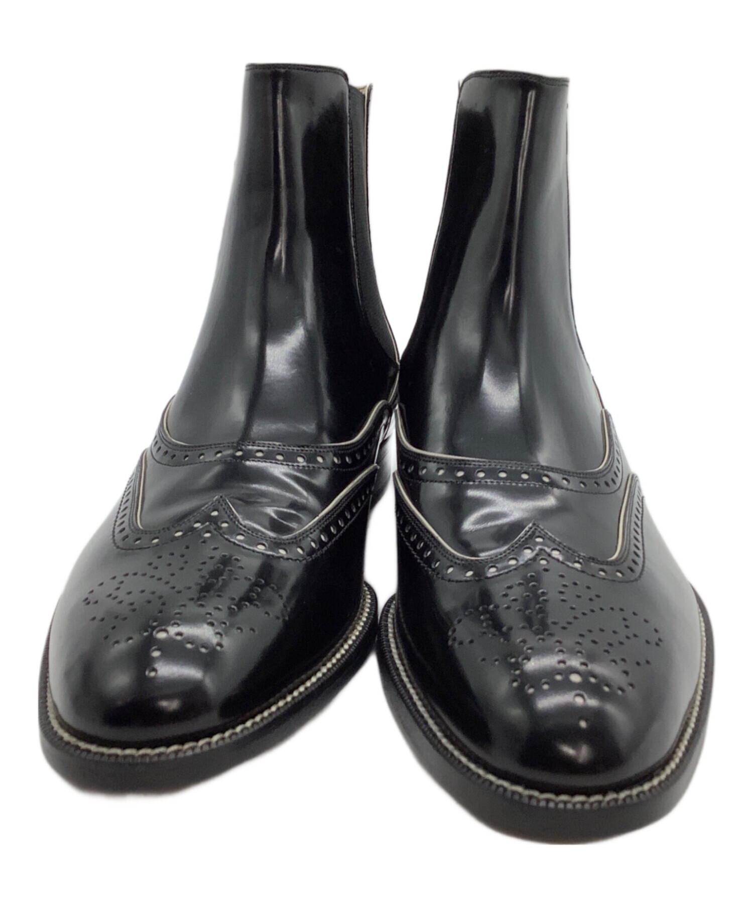 中古・古着通販】BALLY (バリー) サイドゴアブーツ ウィングチップ
