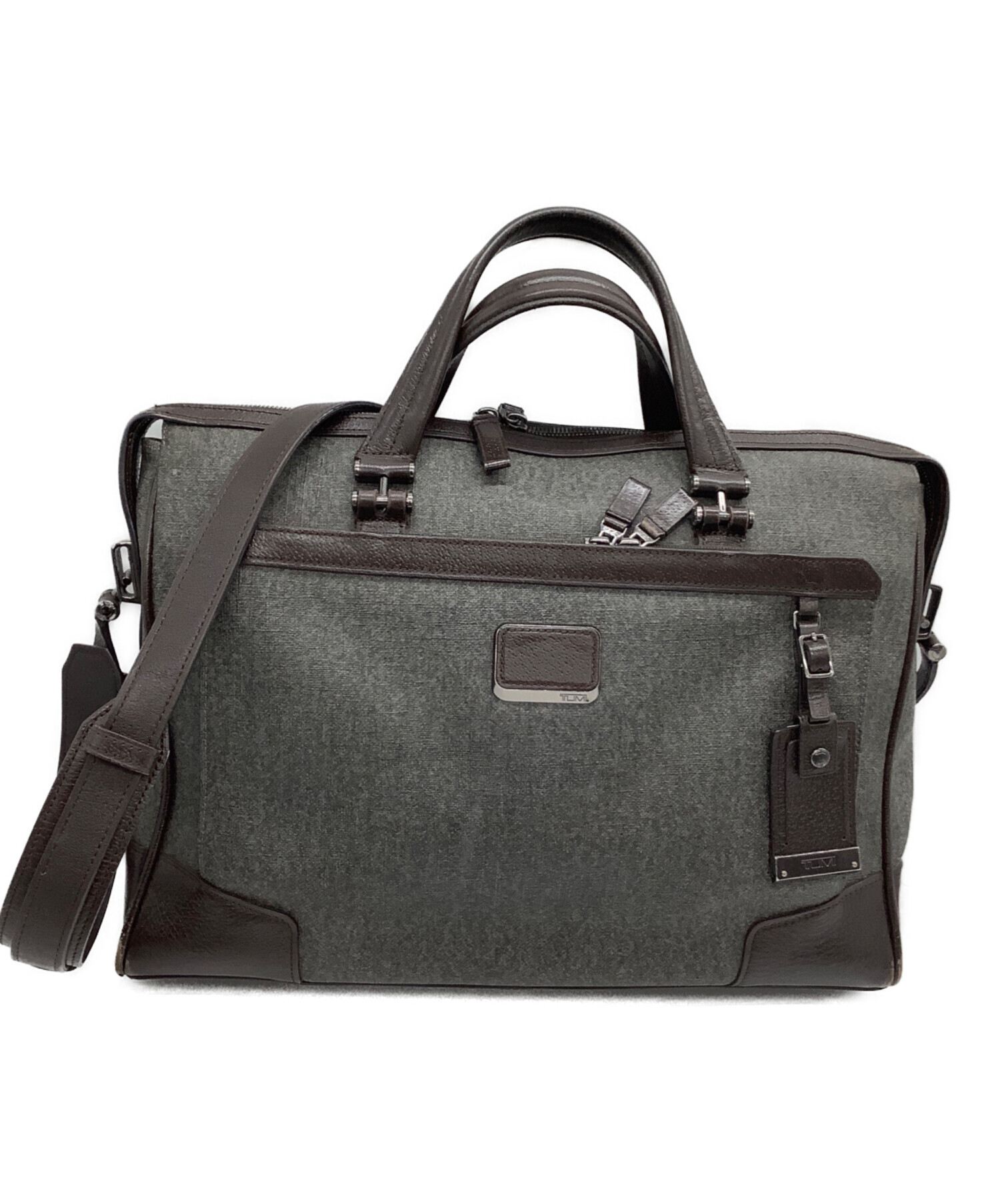 中古・古着通販】TUMI (トゥミ) 2WAYバッグ グレー×ブラウン｜ブランド
