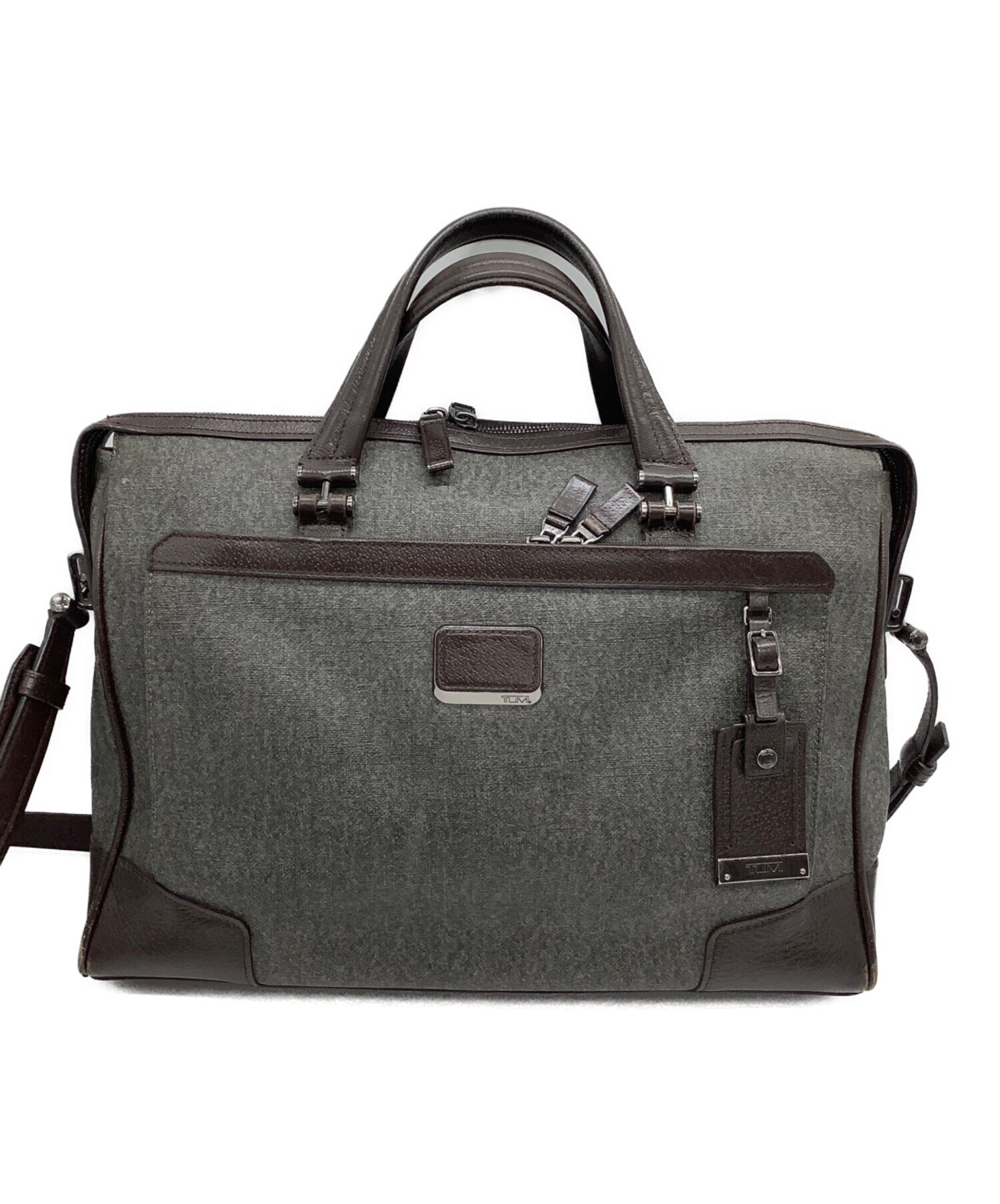 中古・古着通販】TUMI (トゥミ) 2WAYバッグ グレー×ブラウン｜ブランド