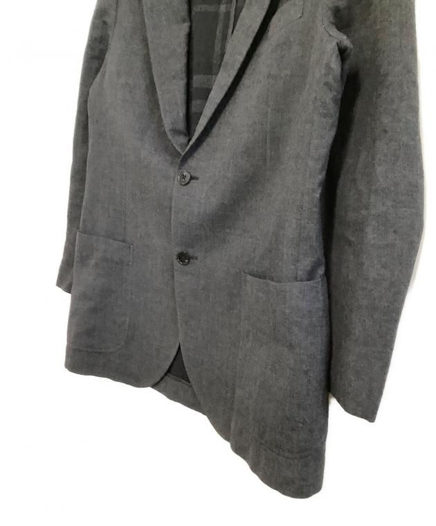 バーバリーロンドン テーラードジャケット カシミヤ100% 総ロゴ グレー 2B 中古・古着通販】BURBERRY LONDON (バーバリーロンドン) テーラード