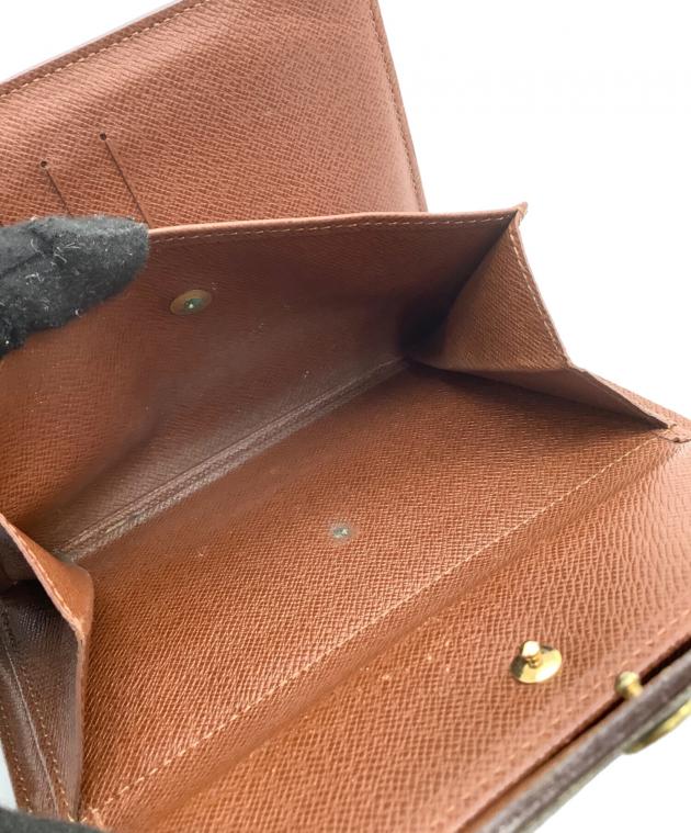 LOUIS VUITTON ルイヴィトン ヴィンテージ モノグラム ポルトトレゾール エテュイ パピエ ブラウン ゴールド金具 PVC M61202 折財布 コンパクトウォレット レディース 505253 【中古】 ルイヴィトン 三つ折り財布 廃盤 ポルトトレゾール エテュイパピエ