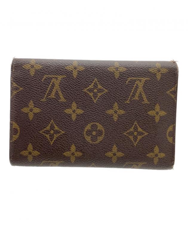 本物 ルイヴィトン LOUIS VUITTON ポルト トレゾールエテュイ パピエ モノグラム 折財布 ブラウン M61202 ビトン ウォレット 中古 楽天市場】【未使用品】【財布】LOUIS VUITTON ルイ ヴィトン