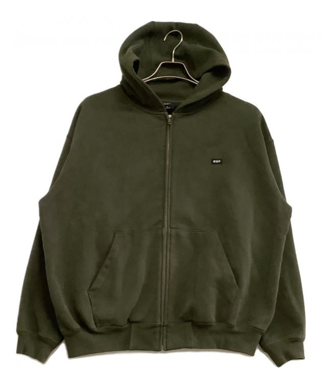 中古・古着通販 HUF ハフ ジップパーカー スモールボックスロゴ グリーン サイズ M ブランド・古着通販 トレファク公式 TREFAC FASHION スマホサイト