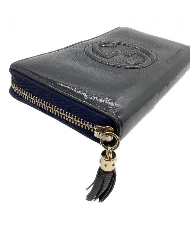 ✅【美品】 メンテ済み グッチ　GUCCI ソーホー　長財布　タッセル付き 中古・古着通販】GUCCI (グッチ) 長財布 ソーホー ネイビー｜ブランド 小物
