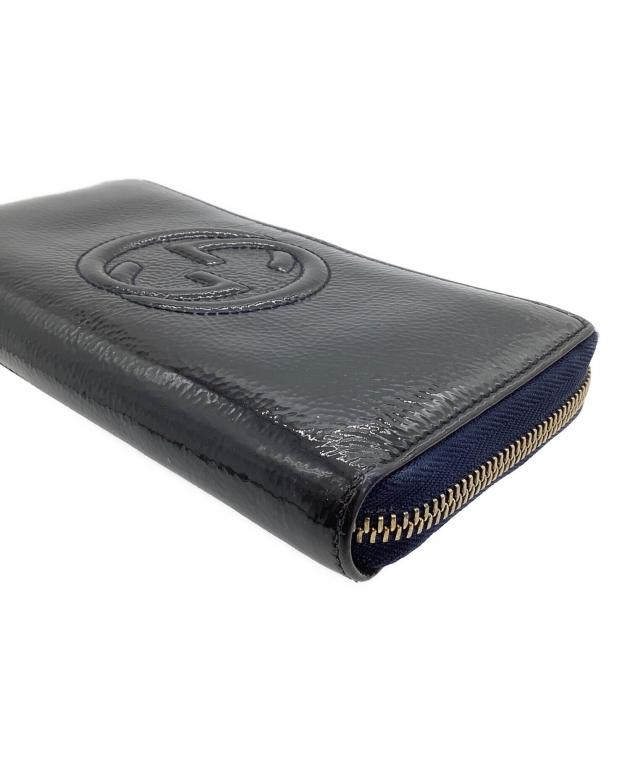 中古・古着通販】GUCCI (グッチ) 長財布 ソーホー ネイビー｜ブランド