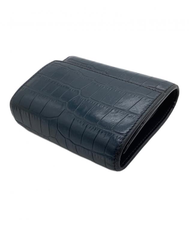 中古・古着通販】CELINE (セリーヌ) 2つ折り財布 クロコ型押し