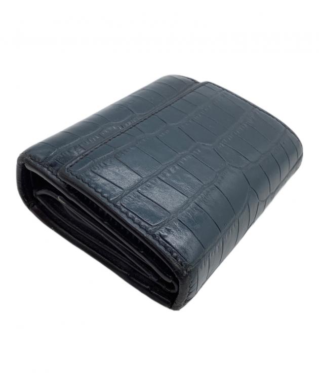 中古・古着通販】CELINE (セリーヌ) 2つ折り財布 クロコ型押し
