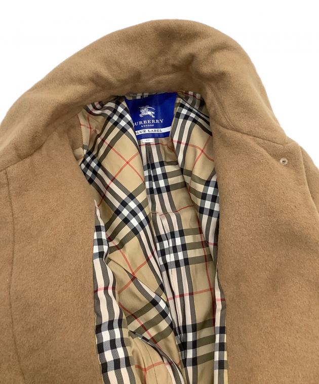 新品BURBERRY BLUE LABEL ファー付きチェスターコート 40 中古・古着通販】BURBERRY BLUE LABEL (バーバリー ブルー レーベル