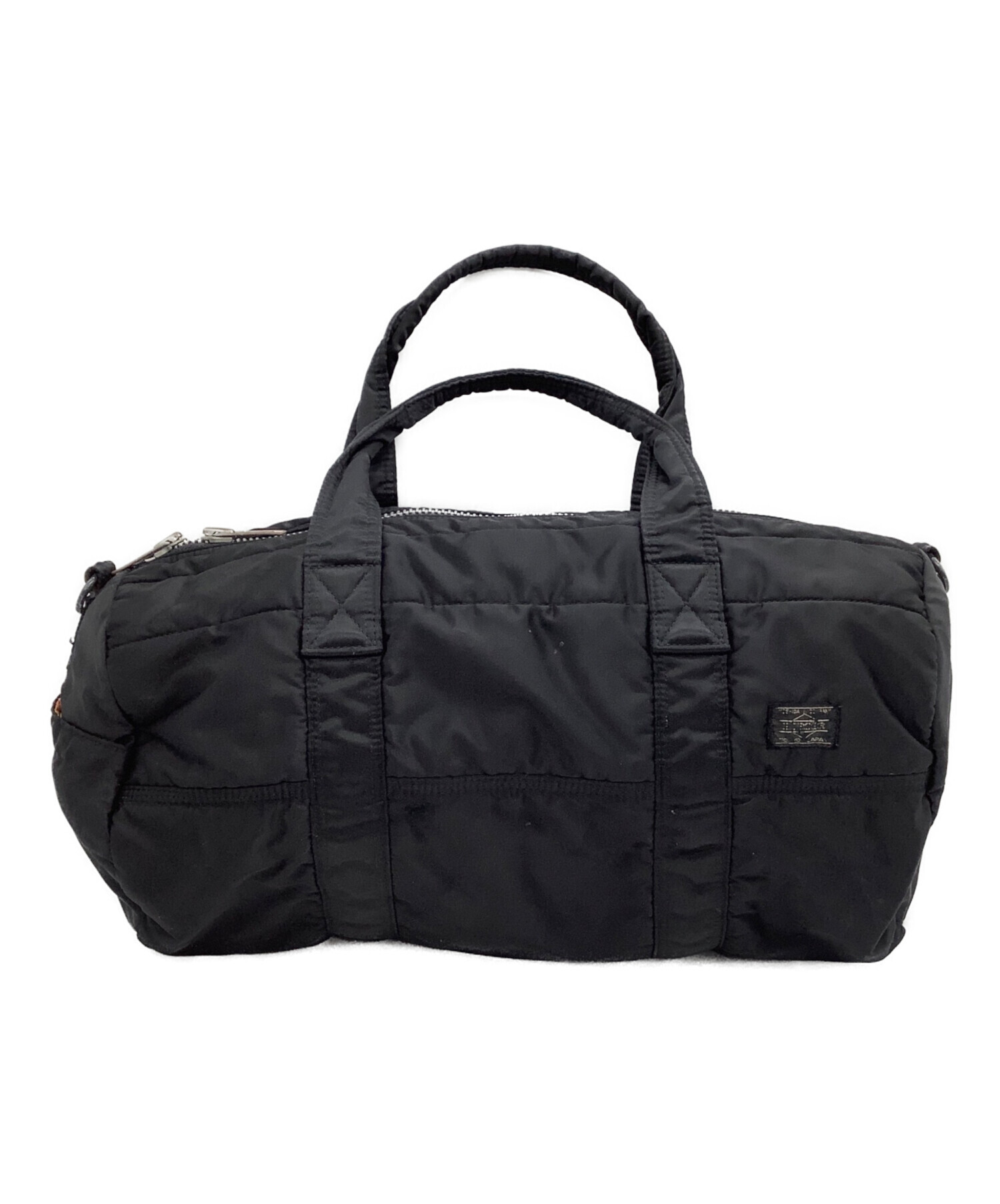 PORTER ブラック ナイロン ドラムバッグ PORTER ポーター吉田カバン