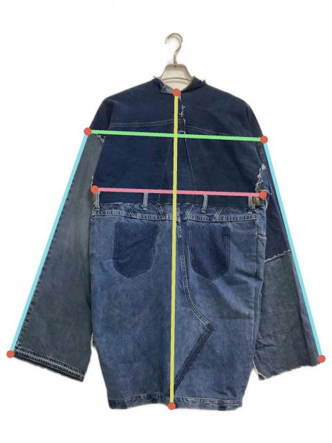 中古・古着通販】BONUM (ボナム) リメイクデニムジャケット ブルー