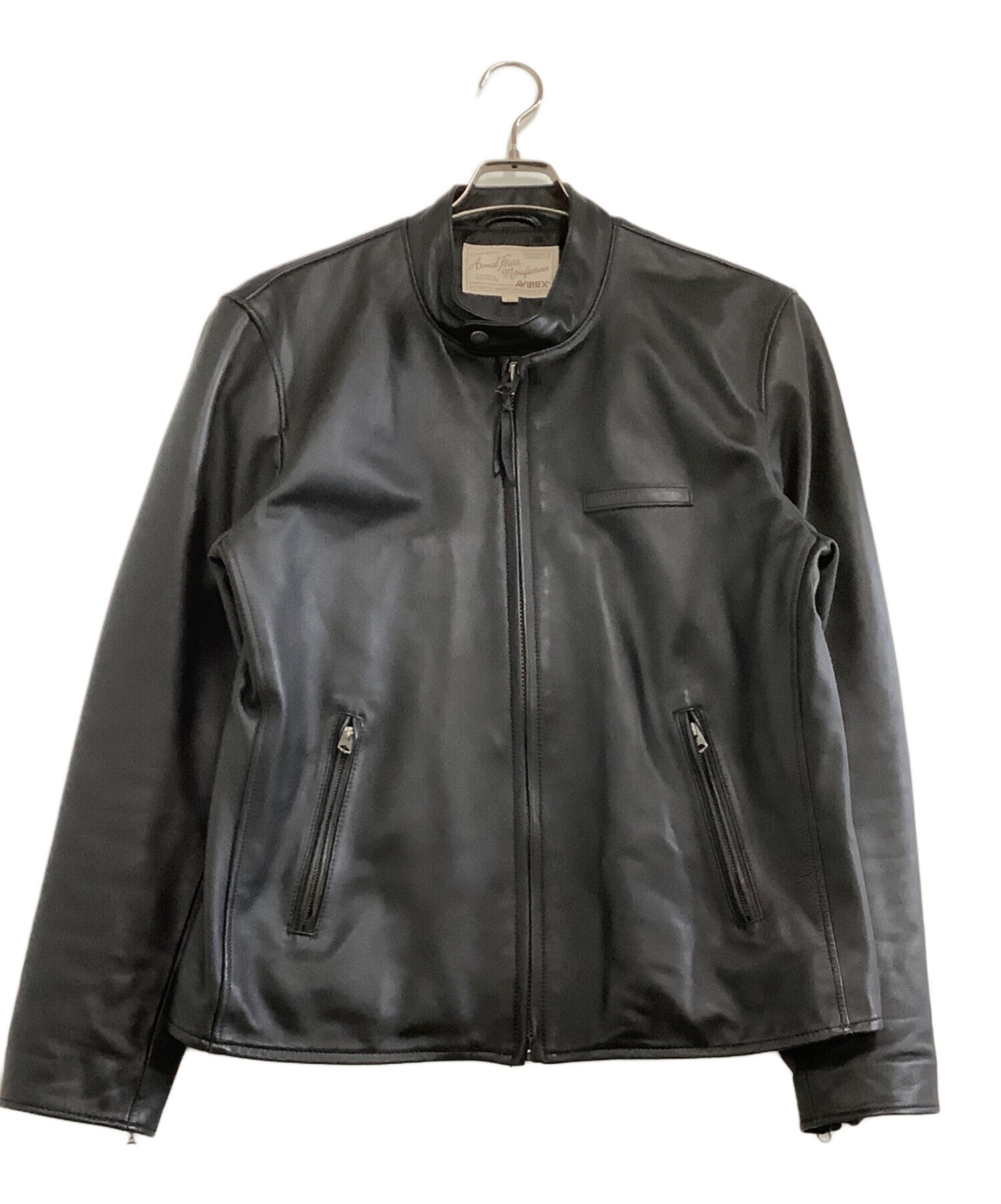 希少カラー AVIREX シングルライダース M 中古・古着通販】AVIREX (アヴィレックス) シングルライダースレザー