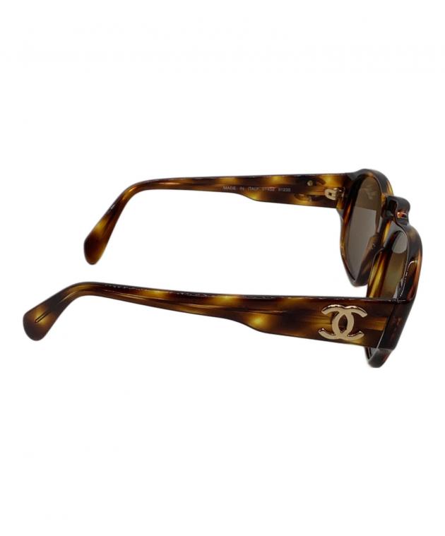 CHANEL サングラス ココマーク スタッズ ブラウン 中古・古着通販】CHANEL (シャネル) サングラス ココマーク ブラウン