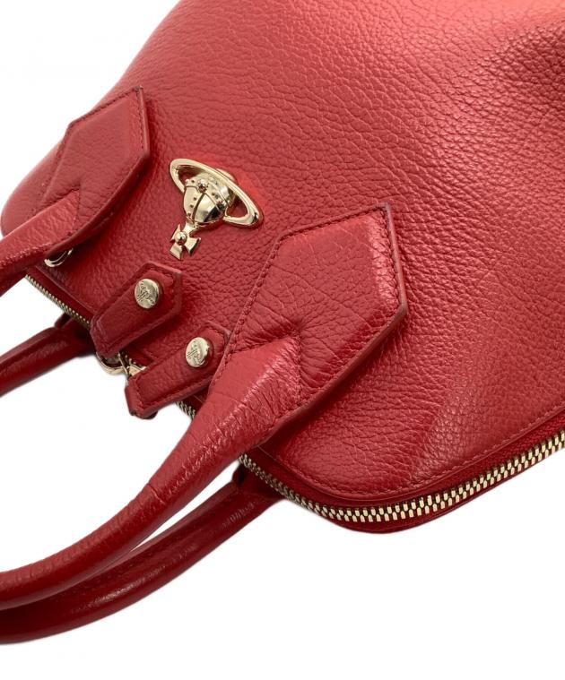 ♡ヴィヴィアンウエストウッドバルモラルハンドバッグレッド美品♡ 中古・古着通販】Vivienne Westwood (ヴィヴィアンウエストウッド