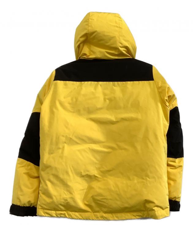 【ほぼ新品）SCHOTT BROS. ダウン 黒・白・黄色 スプラッターパターン 中古・古着通販】Schott (ショット) ダウンジャケット 2TONE SNORKEL