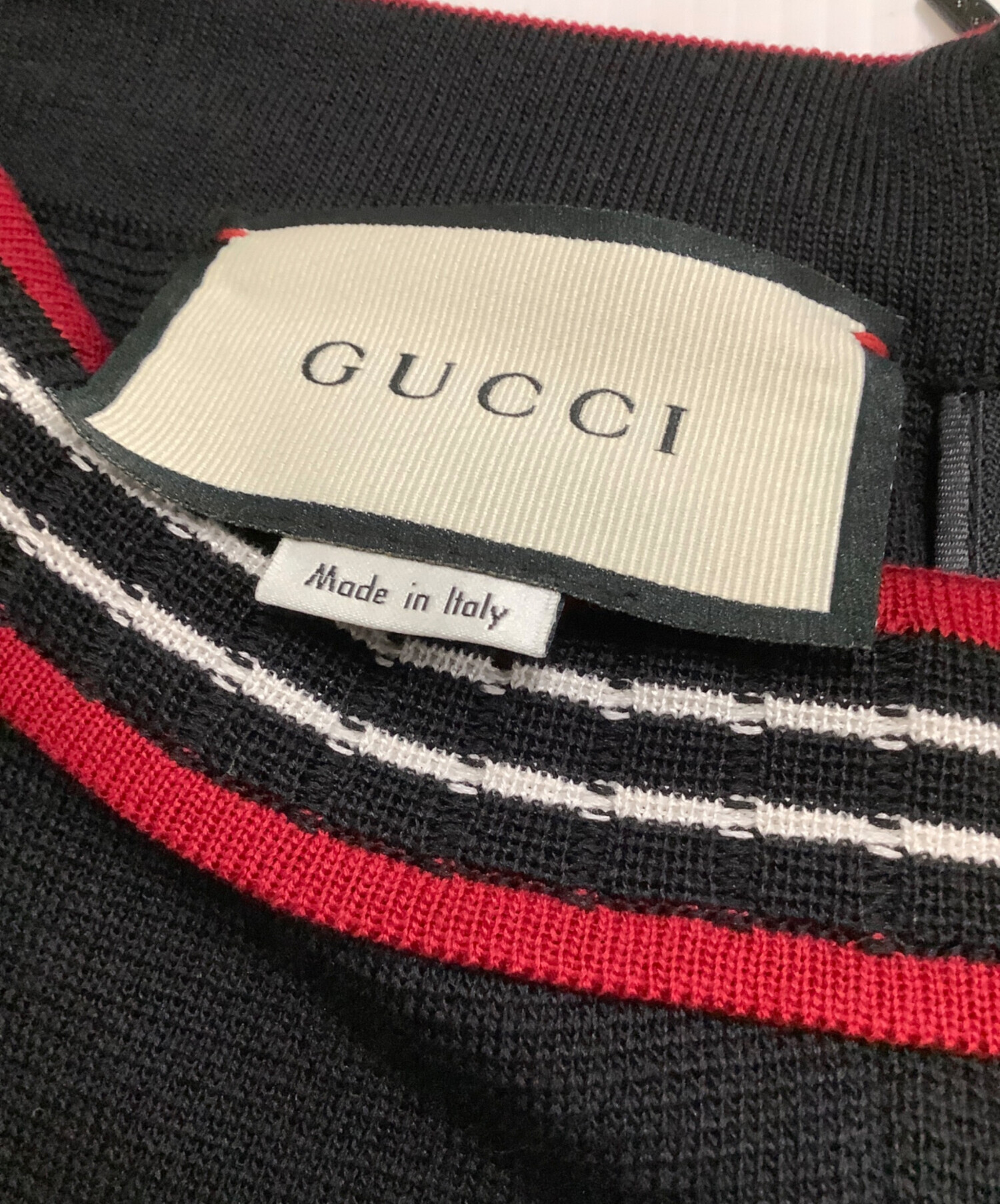 中古・古着通販】GUCCI (グッチ) パンツ ブラック×レッド サイズ:M
