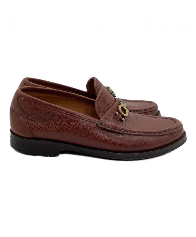 d0014 新品同様 サルヴァトーレフェラガモ スエード ビットローファー 7 中古・古着通販】Salvatore Ferragamo (サルヴァトーレ フェラガモ