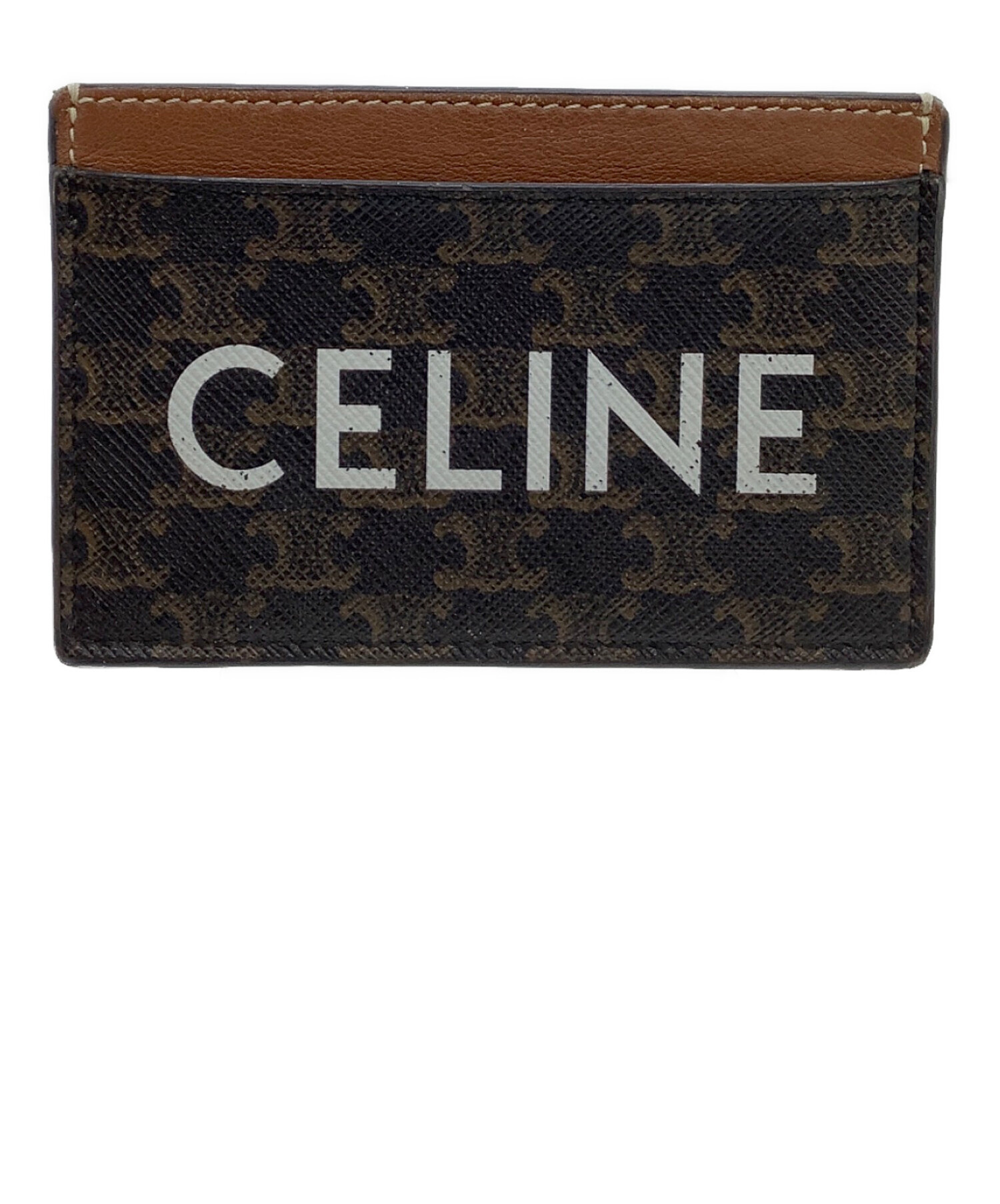 中古・古着通販】CELINE (セリーヌ) カードケース トリオンフ ブラウン