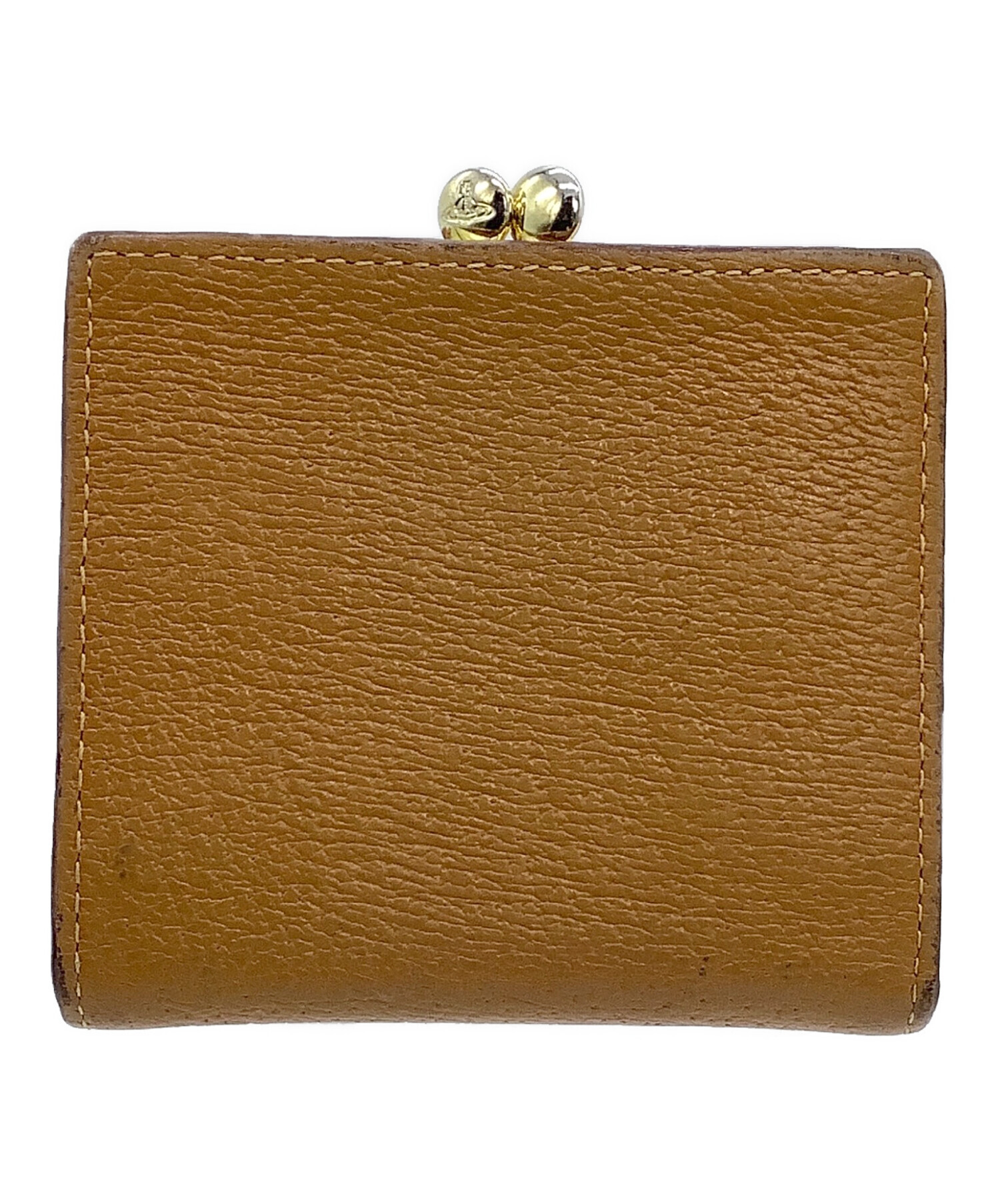 VivienneWestwood 三つ折り財布　ブラウン　ゴールド　がま口 中古・古着通販】Vivienne Westwood (ヴィヴィアンウエストウッド