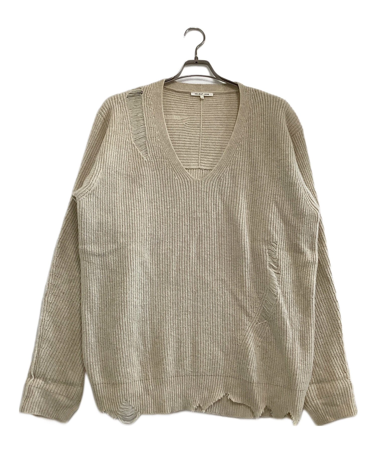 中古・古着通販】HELMUT LANG (ヘルムートラング) 厚手ニット ベージュ
