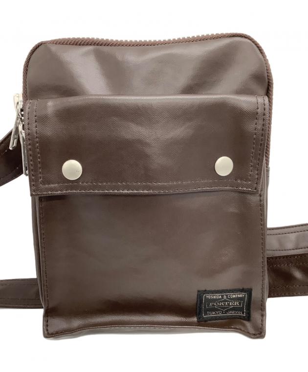 希少　ポーター　2way ショルダーバッグ　ハンドバッグ　レザー　ブラウン 中古・古着通販】PORTER (ポーター) レザーショルダーバッグ ブラウン
