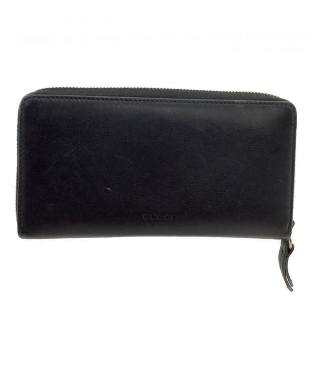 中古・古着通販】GUCCI (グッチ) ラウンドファスナー財布 GGリボン