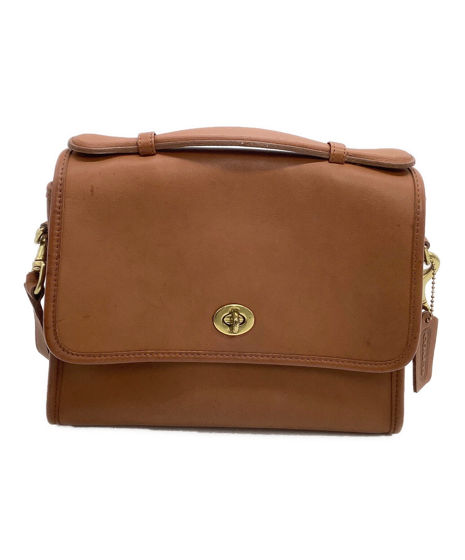 OLD COACH コーチ エルゴ レザー ワンショルダーバッグ ブラウン 中古・古着通販】COACH (コーチ) レザーショルダーバッグ OLD COACH