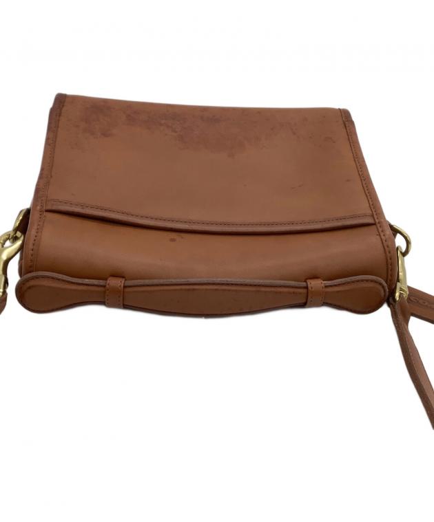 OLD COACH ブラウン レザーメッセンジャーバッグ 中古・古着通販】COACH (コーチ) レザーショルダーバッグ OLD COACH