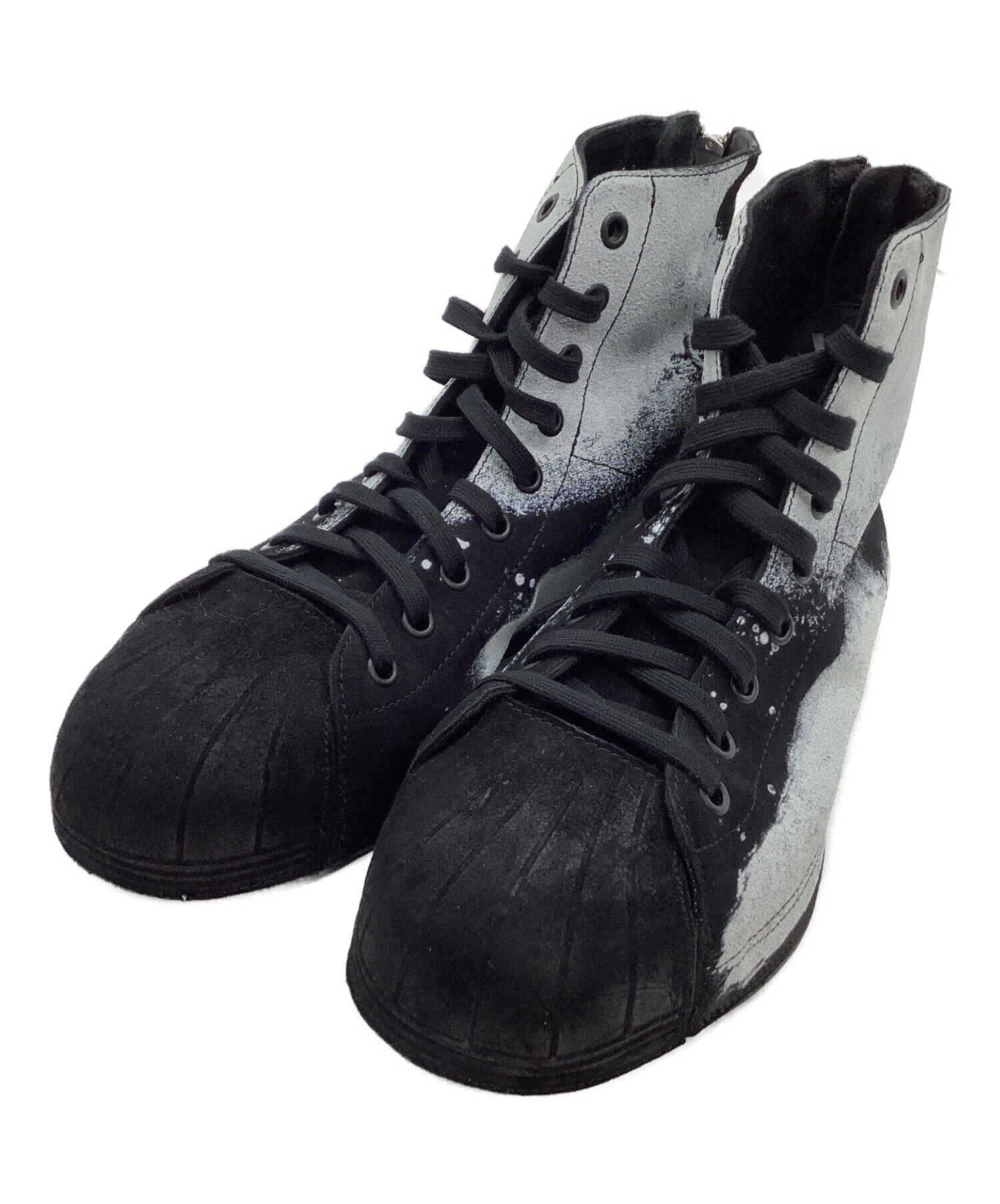 Y-3 ハイカットスニーカー ブラック/グレー 中古・古着通販】Y-3 (ワイスリー) ハイカットスニーカー NIZZASTAR HI