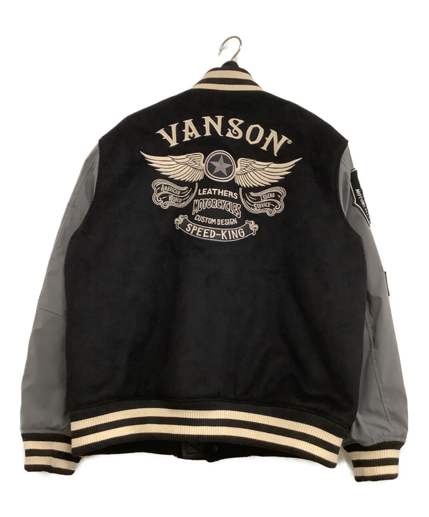 中古・古着通販】VANSON (バンソン) スタジャン STREET TRACK ブラック 