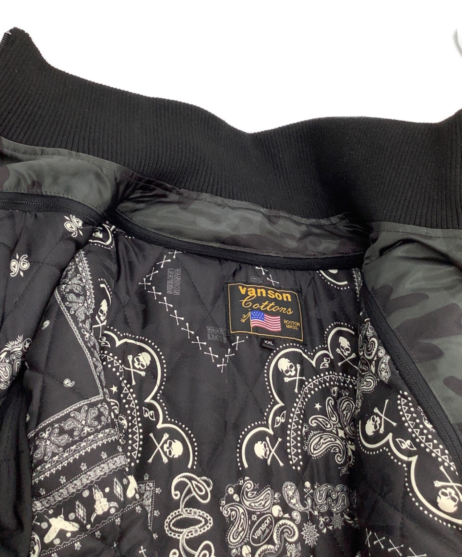 中古・古着通販】VANSON (バンソン) スタジャン STREET TRACK ブラック 