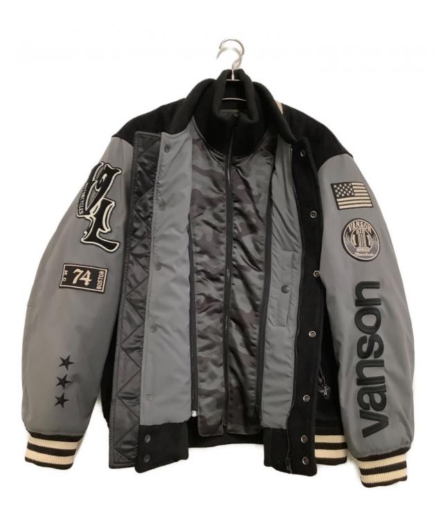 中古・古着通販】VANSON (バンソン) スタジャン STREET TRACK ブラック